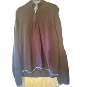 Tommy Hilfiger blue quarter zip sweater L